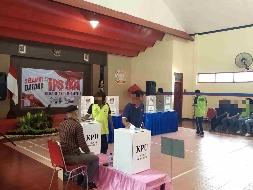 Ratusan Waga Binaan Nyoblos Pilkada serentak di Rutan Kelas IIB Trenggalek