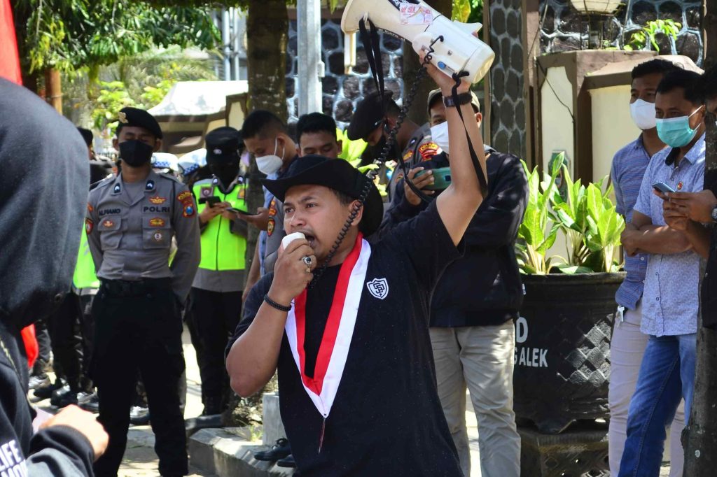 GMNI Trenggalek Desak Penanganan Dampak Proyek Bendungan Bagong