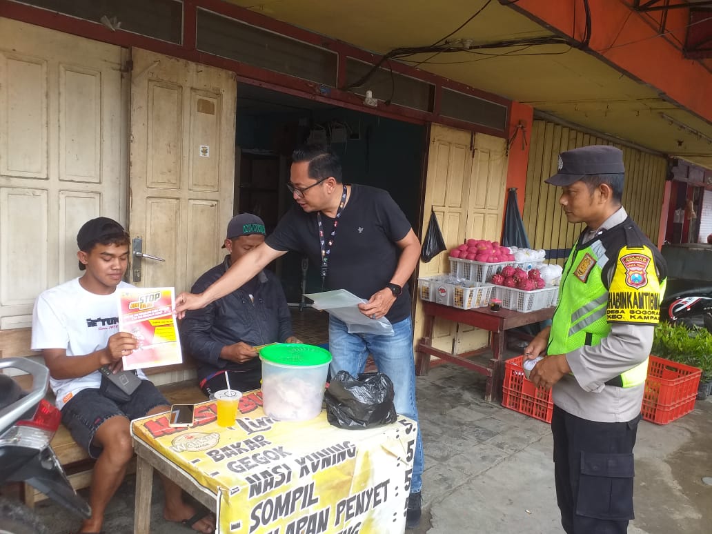 Polres Trenggalek Edarkan Pamflet Anti Judi Online