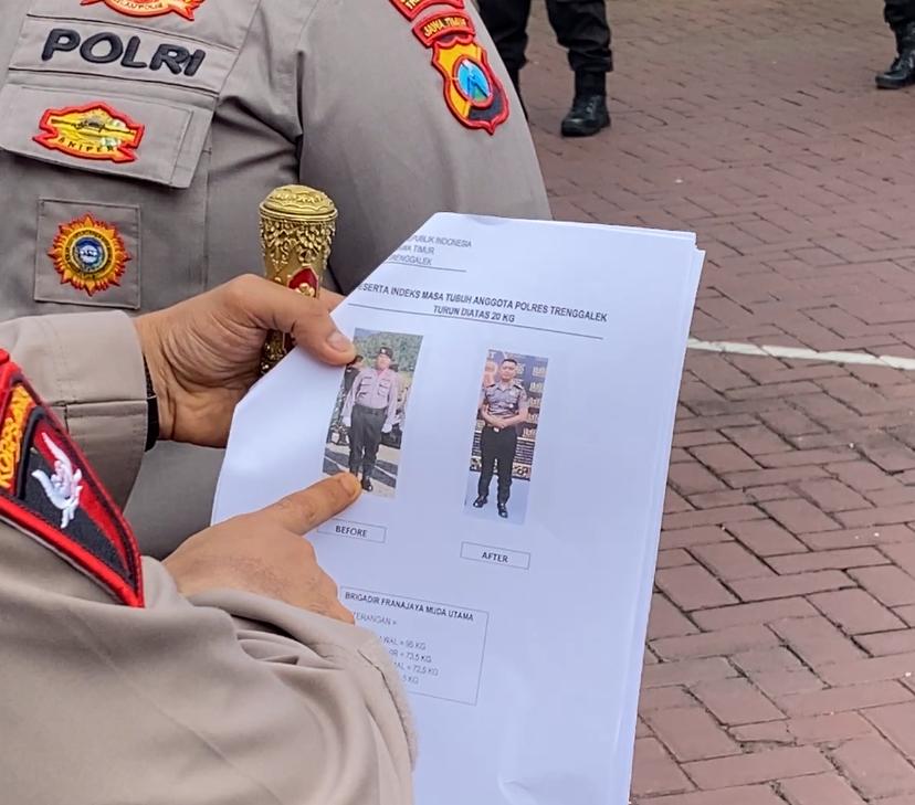 Perubahan fisik anggota polisi gemuk