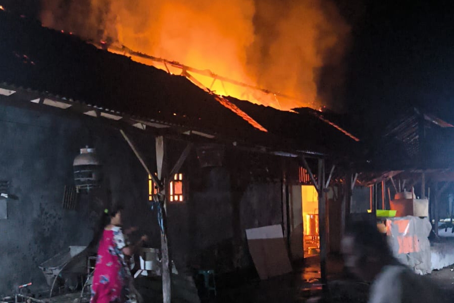 Kebakaran tempat produksi tahu di Kecamatan Tugu Kabupaten Trenggalek